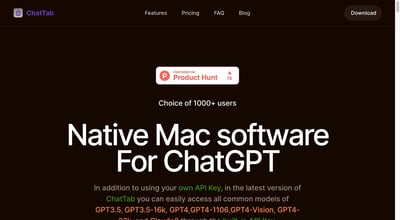 ChatTab - ChatGPT API Client for macOS with GPT4-Visiton and Assistant API preview